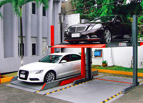 Home Garage Residential Car Parking Lifts 2000kg 2 Post Car Stacker