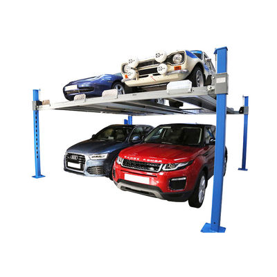 Home 2 Level Car Parking System Motor Drive 4 Post Garage Lift