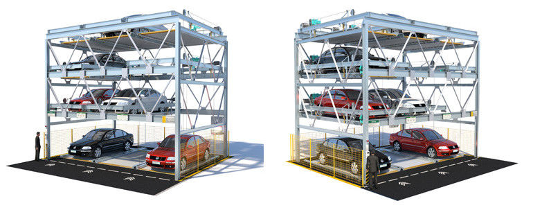 4 Levels PSH4 Puzzle Car Parking System 4m/min Semi Automated