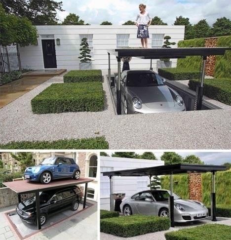 3 Levels Elevated Car Parking System Hydraulic Pit Puzzle Parking System