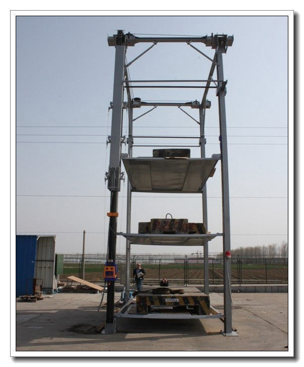 Rope Drive Stacker Car Parking System 4 Layers Vertical Car Lift