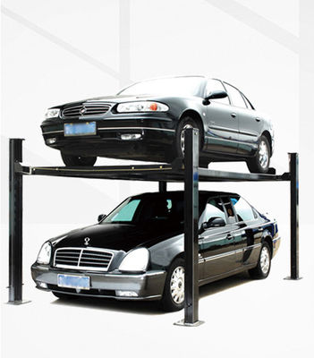 4 Post car stacker Car Parking Lift system Double Level Hydraulic parking lift