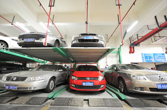 2 Level Back Cantilever Double Parking Car Lift / Auto Parking Garage 8 - 12m/min