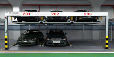 Underground Automated Smart Puzzle Car Parking System Two Levels