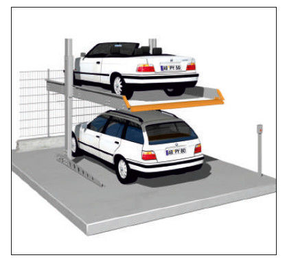 High Durability Double Decker Parking System Hydraulic Car Lift For Maximum Safety