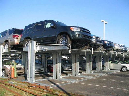 Bolted / Embedded Hydraulic Car Parking System With Safety Limit Switch / Emergency Stop Switch