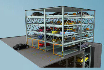 Steel On Site Heavy Duty Elevated Car Parking System For Multiple Cars