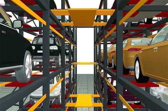 Steel 2 Level Parking Lift Elevated Car Parking System With Motor Power 5.5 - 7.5KW