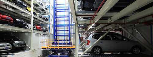 PJS Two Post Parking Lift Automated Car Parking System Increase Parking Capacity
