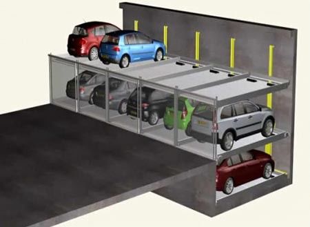 Steel Automated Car Parking System With RFID Access Control And LED Parking Guidance System