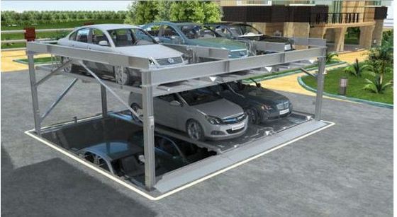 Sensor Hydraulic Car Parking System 12m/Min Triple Stack  Automated Garage