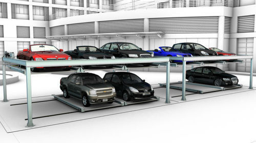 2 Layers Automated Car Parking System 2000kg Hydraulic Car Parking Lift