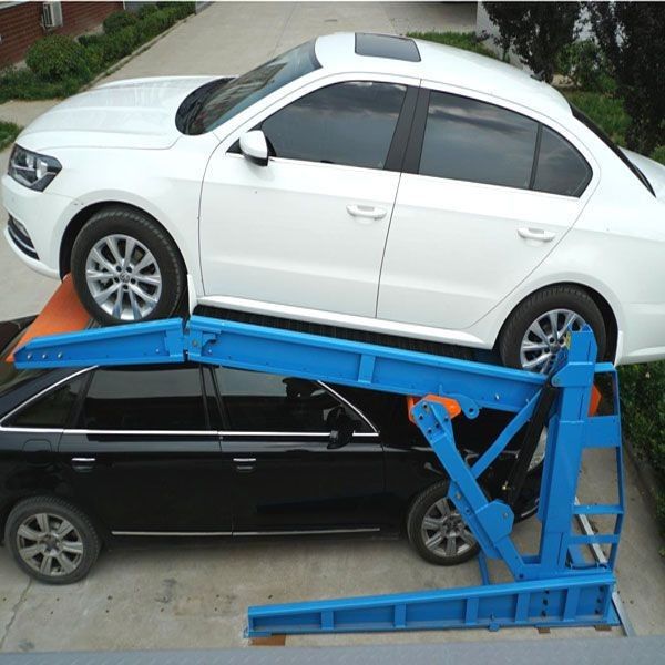 2000kg Tilting Two Post Car Parking Lift For Low Ceiling Site