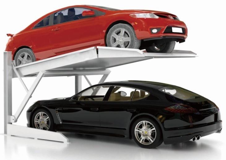 Low ceiling Hydraulic simple parking system two post lifting car parking