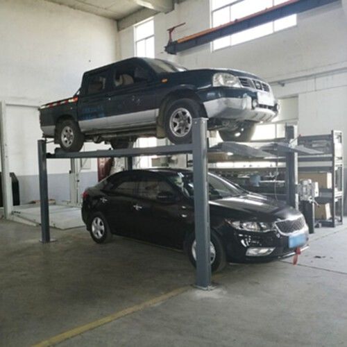 Four Post Double Stacker Hydraulic Parking System With CE