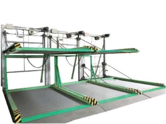 PSH 2 levels mechanical Puzzle Parking System (Back Cantilever type)