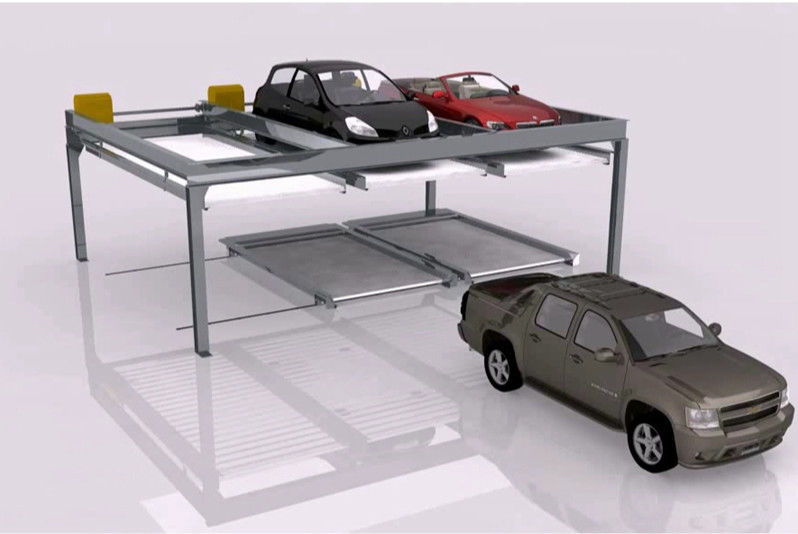 Two Level Mechanical Automated Car Storage / Smart Puzzle Parking System 2.2kW