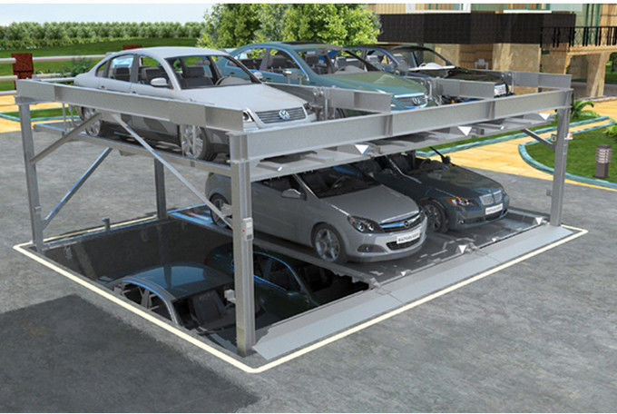 Steel Mechanical Puzzle Parking System / Underground Auto Parking Equipment