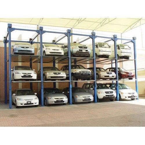 Vertical Elevated Car Parking System With CE ISO9001 Certification And 50HZ Electricity