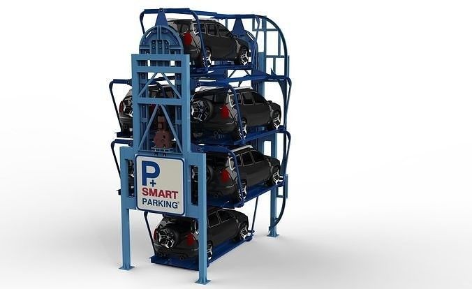2000kg Vertical Rotary Parking System With 2 Years Warranty 380V Electricity