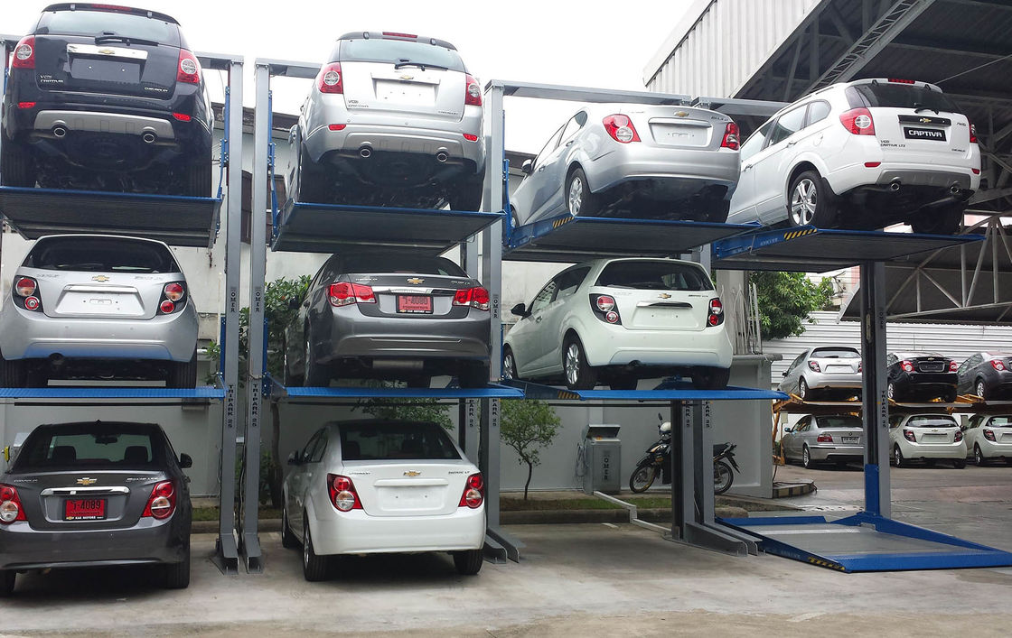 Commercial Parking Lifts With 4kW Motor Emergency Stop Button