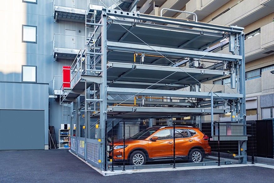 Steel Automated Car Parking System Access Control Options With 2100mm Lifting Height