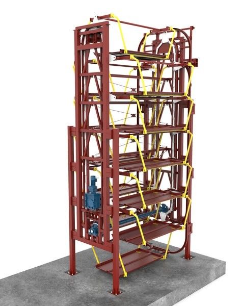Capacity 2000kg Vertical Rotary Parking System Compact Automatic Operation