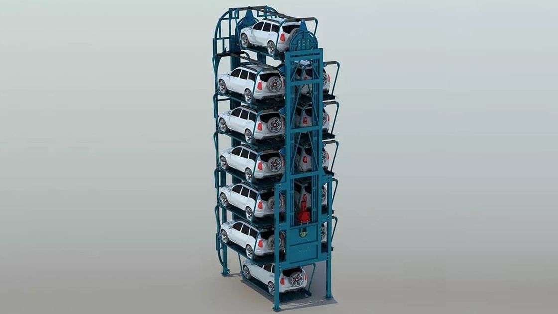 Motor Chain Driven Vertical Rotary Parking System With 50HZ Electricity