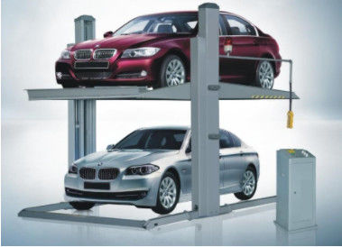 Mini 2 Post Hydraulic Car Lift 2 Layers Stacked Parking Systems