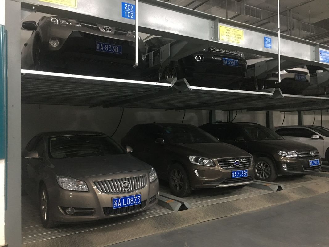 Two Levels Double Decker Parking System 2000kg Hydraulic Car Lift For Garage