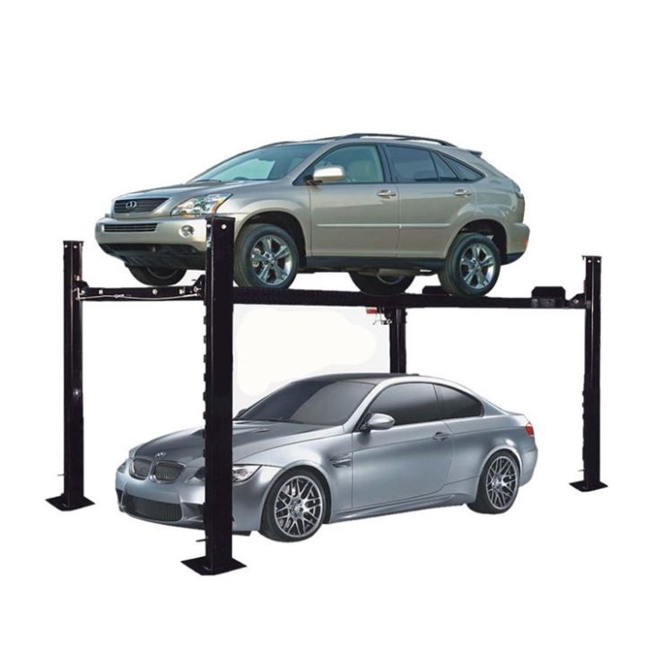 2700kg Four Post Hydraulic Car Lift Parking Equipment Two Tier