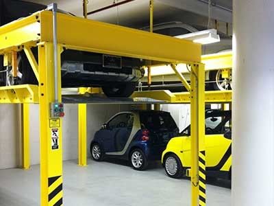 220V Four Post Parking Lift Motor Drive 2 Level Parking System