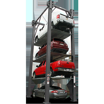 Four Post Residential Car Stackers Lift Systems 4 Columns 4 Floors