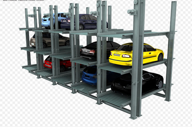 4 Floors Columns Stacker Car Parking System CE Hydraulic Car Parking Lift