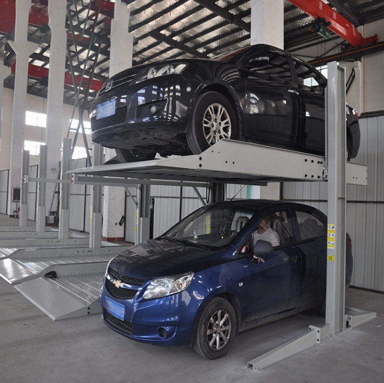 2 Columns Residential Car Parking Lifts CE Double Car Stacker